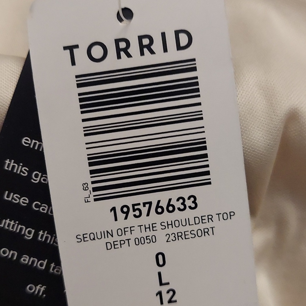 TORRID Gold Sequin Off-the-Shoulder Short Sleeve Top NEW 12 - Picture 11 of 13